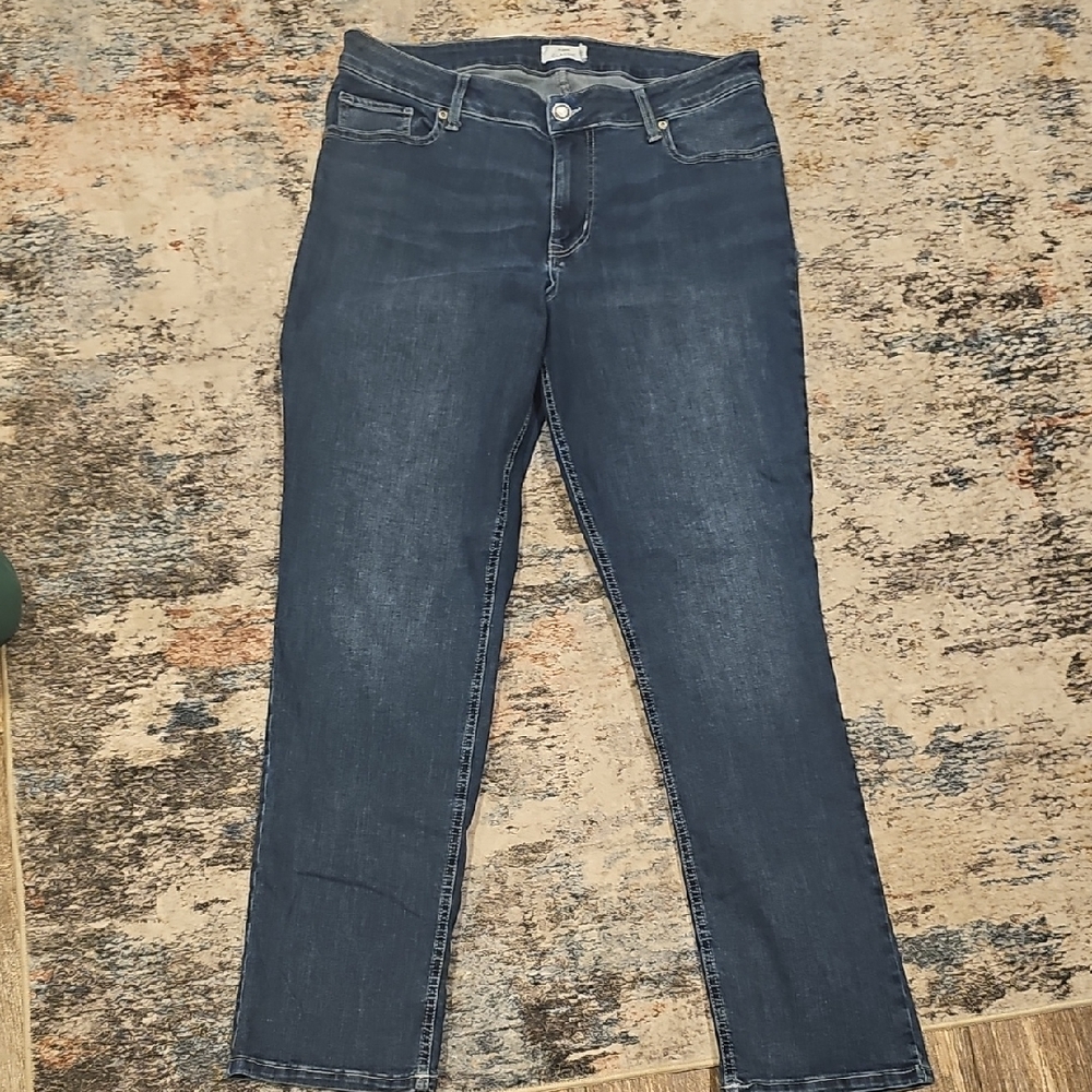 Elegant Navy Straight Leg Jeans